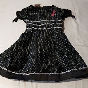 Little Bitty Black Polka Dot Dress with White Dots